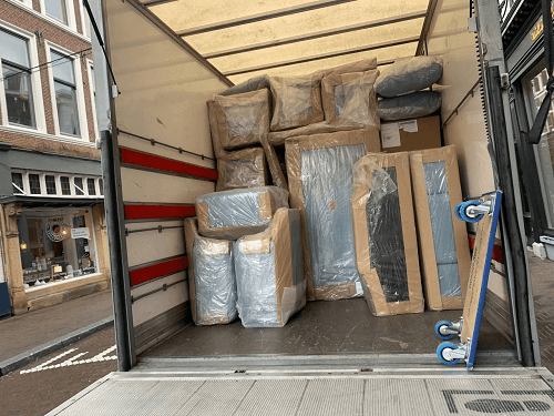 Efficiently Packed Truck Ready for Relocation Services in the Netherlands