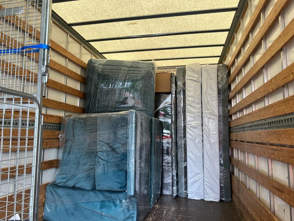 furniture packed in truck